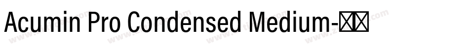 Acumin Pro Condensed Medium字体转换